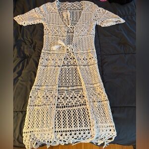 Crocheted beach cover-up size ax or small. Perfect for summer!  High end brand!